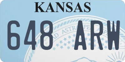 KS license plate 648ARW