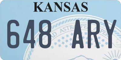 KS license plate 648ARY