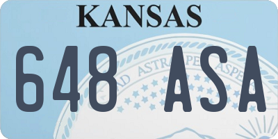 KS license plate 648ASA