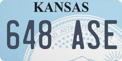 KS license plate 648ASE