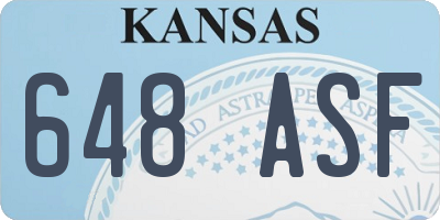 KS license plate 648ASF