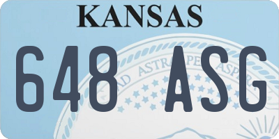KS license plate 648ASG