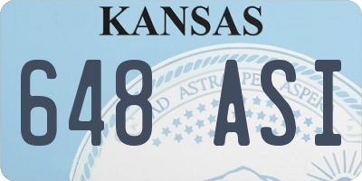 KS license plate 648ASI