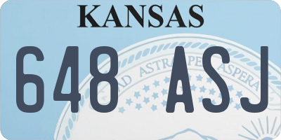 KS license plate 648ASJ