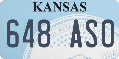 KS license plate 648ASO