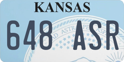 KS license plate 648ASR