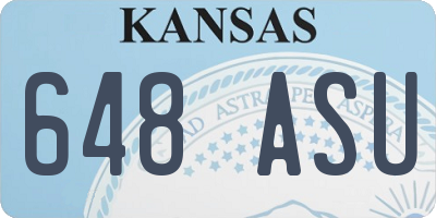 KS license plate 648ASU
