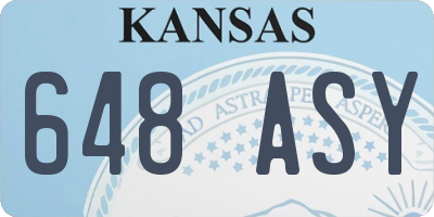 KS license plate 648ASY