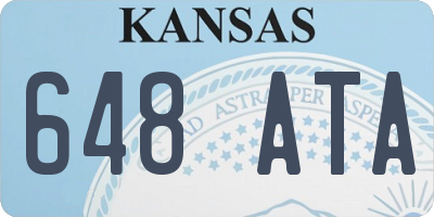 KS license plate 648ATA