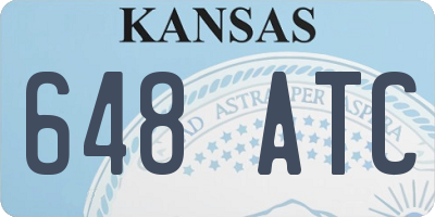 KS license plate 648ATC