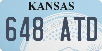 KS license plate 648ATD