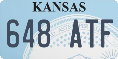 KS license plate 648ATF