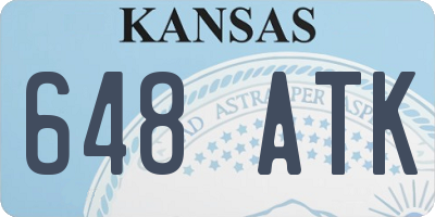 KS license plate 648ATK