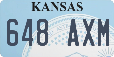 KS license plate 648AXM