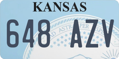 KS license plate 648AZV
