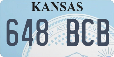 KS license plate 648BCB