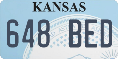 KS license plate 648BED