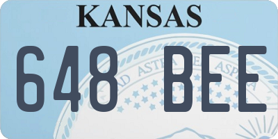 KS license plate 648BEE