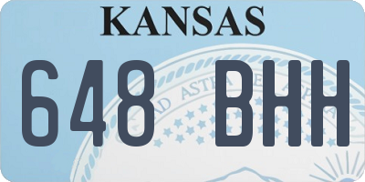 KS license plate 648BHH