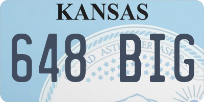 KS license plate 648BIG