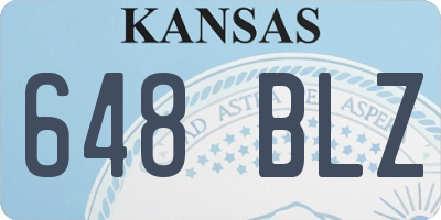 KS license plate 648BLZ