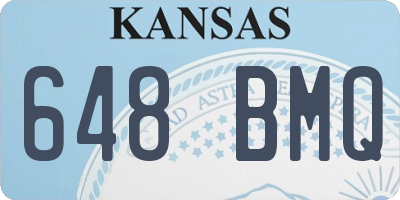 KS license plate 648BMQ