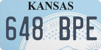 KS license plate 648BPE