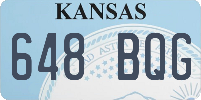 KS license plate 648BQG