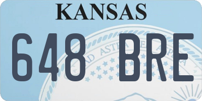 KS license plate 648BRE