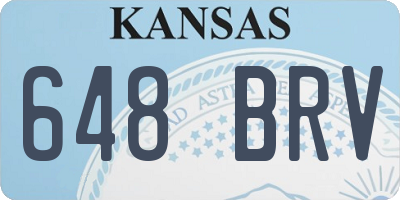 KS license plate 648BRV