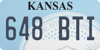 KS license plate 648BTI