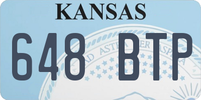 KS license plate 648BTP