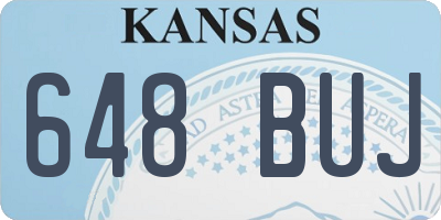 KS license plate 648BUJ