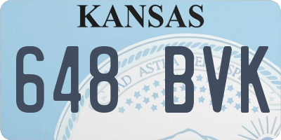 KS license plate 648BVK