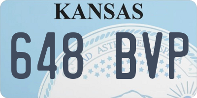 KS license plate 648BVP