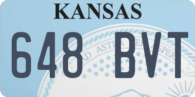 KS license plate 648BVT