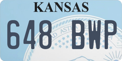 KS license plate 648BWP
