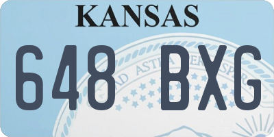 KS license plate 648BXG