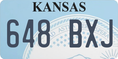 KS license plate 648BXJ