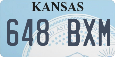 KS license plate 648BXM