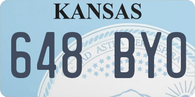 KS license plate 648BYO