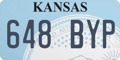 KS license plate 648BYP