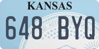 KS license plate 648BYQ