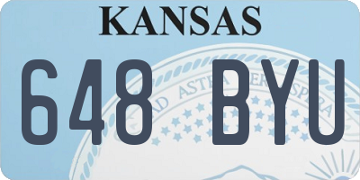 KS license plate 648BYU