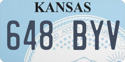 KS license plate 648BYV