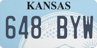 KS license plate 648BYW