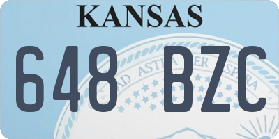 KS license plate 648BZC