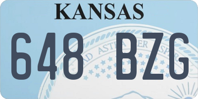 KS license plate 648BZG