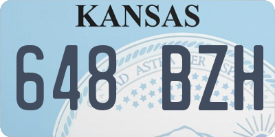 KS license plate 648BZH