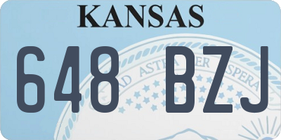 KS license plate 648BZJ
